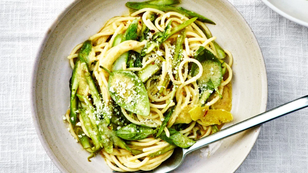 Foto van Spaghetti al Limone met Groene Asperge